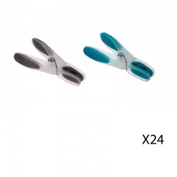 Pinzas de polipropileno/plástico/metal antideslizantes 24 uds.