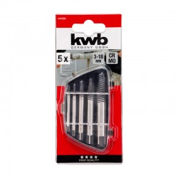 Juego de 5 sacatornillos de acero cromo vanadio 3-18mm KWB