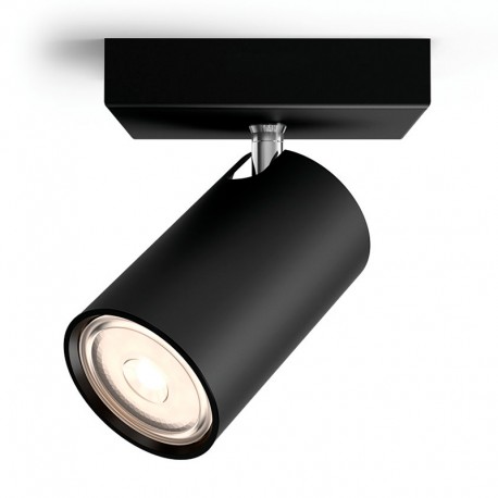 Foco de metal negro GU10 5,5W Kosipo Philips