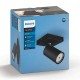 Foco de metal negro GU10 5,5W Kosipo Philips
