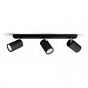 Regleta de 3 focos negra GU10 5,5W Kosipo Philips