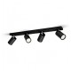 Regleta de 4 focos negra GU10 5,5W Kosipo Philips