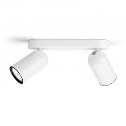 Regleta de 2 focos blanca GU10 5,5W Pongee Philips