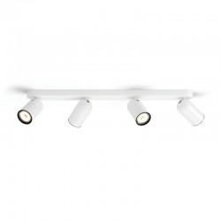 Regleta de 4 focos blanca GU10 5,5W Pongee Philips