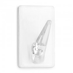 Colgador gancho adhesivo transparente 4uds.