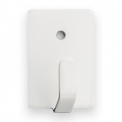Colgador gancho adhesivo de acero inoxidable blanco 4uds.
