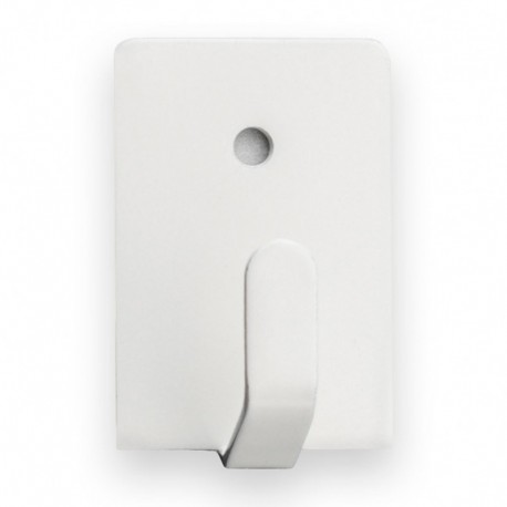 Colgador gancho adhesivo de acero inoxidable blanco 4uds.