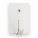 Colgador gancho adhesivo de acero inoxidable blanco 4uds.