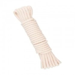 Cuerda de algodón natural trenzado blanco 5mm 15m