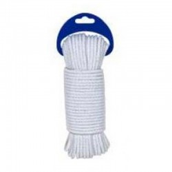 Cuerda de algodón trenzado blanco 4,5mm 15m