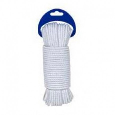 Cuerda de algodón trenzado blanco 4,5mm 15m