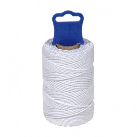 Hilo de algodón cableado blanco para embutidos 1,8mm 50m
