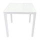 Mesa de aluminio cuadrada con cristal 70x70x72cm Brasilia