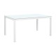Mesa de aluminio rectangular con cristal 150x90x72cm Brasilia