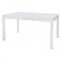 Mesa de aluminio extensible con cristal 135-270x90x75cm Brasilia