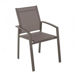 Sillón de exterior de aluminio taupe Piazza