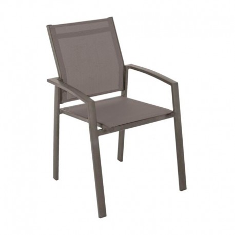 Sillón de exterior de aluminio taupe Piazza