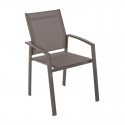 Sillón de exterior de aluminio taupe Piazza