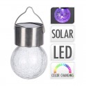 Bombilla solar LED multicolor decorativa esférica 6cm