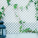 Celosía fija de PVC 1x2m 18mm blanca