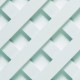 Celosía fija de PVC 1x2m 18mm blanca