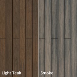Tarima de exterior encapsulada Twin Light Teak/Smoke 2200x140x22mm M2