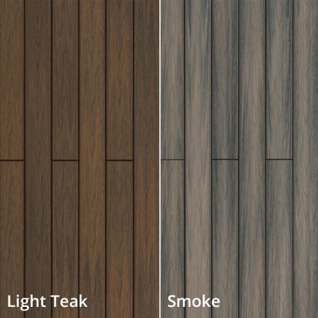 Tarima de exterior encapsulada Twin Light Teak/Smoke 2200x140x22mm M2