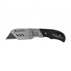 Cutter de aluminio con navaja plegable 18mm para alfombras