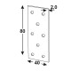 Platina de unión recta ligera 75x40x2xmm