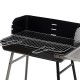 Barbacoa de carbón de acero Neka 87x53cm