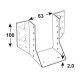 Colgador para viguetas tipo A galbanizado 63x100x2mm