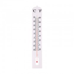 Termómetro exterior de plástico blanco 40cm