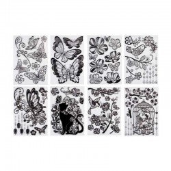 Sticker pegatina blanco y negro decorativo en surtido 30x40cm