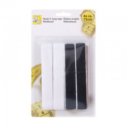 Velcro doble blanco y negro M/H 3 metros 4uds.
