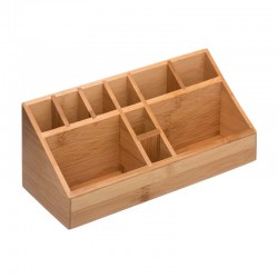 Organizador de bambú con 10 compartimentos 23x9,5x9cm
