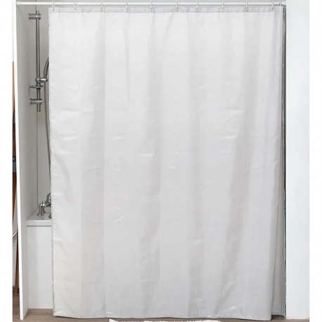 Cortina de poliéster blanca para baño 180x200cm
