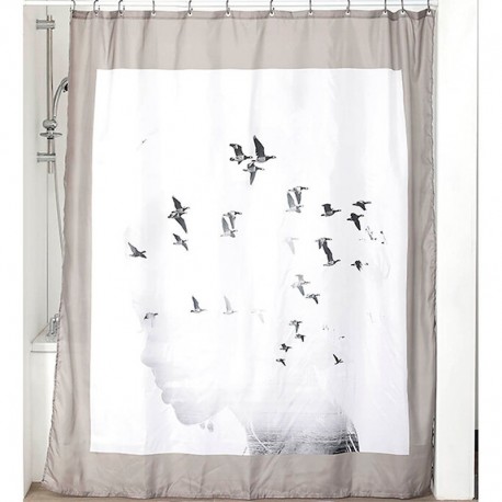 Cortina de poliéster para baño 180x200cm Divine