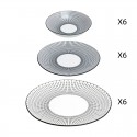 Vajilla decorativa de porcelana 18 uds. Lunis