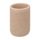 Vaso portacepillos de poliresina lino 7x10,7cm Onyx