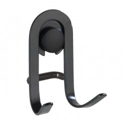 Set de 2 perchas dobles de acero inoxidable negras 5,6x4x8,6cm