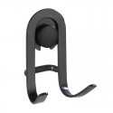 Set de 2 perchas dobles de acero inoxidable negras 5,6x4x8,6cm