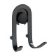 Set de 2 perchas dobles de acero inoxidable negras 5,6x4x8,6cm