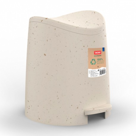 Cubo de basura con pedal 3 litros para baño Ecohome