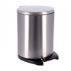 Cubo de basura de metal brillante 6L