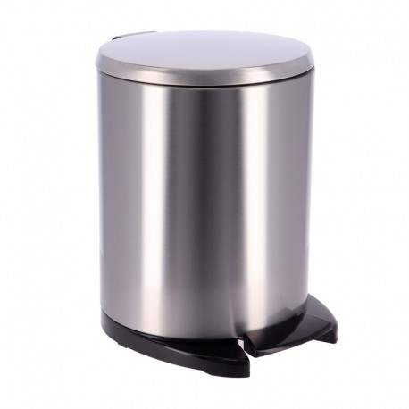 Cubo de basura de metal brillante 6L