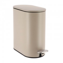 Cubo de basura de acero inoxidable beige 5L