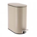 Cubo de basura de acero inoxidable beige 5L