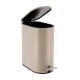 Cubo de basura de acero inoxidable beige 5L