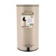 Cubo de basura de acero inoxidable beige 5L