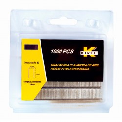 Grapas rectas tipo 80 8mm 1000 unidades Kivec